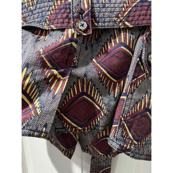 Anthropologie Elevenses Safari Embroidered Vest Belt Aztec Size M Cotton A001605 - Picture 9 of 13